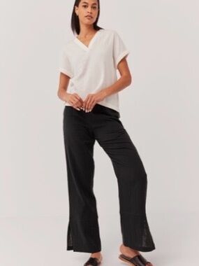 NWOT Pact Black The Coastal Daily Pant Full Length Medium